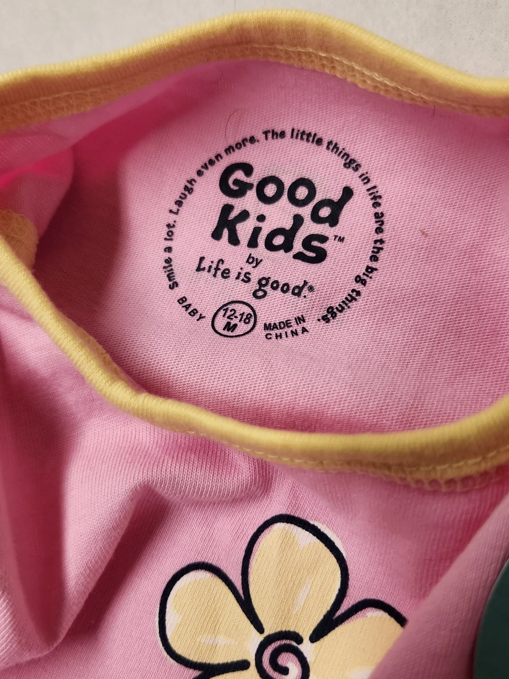 NWT Life Is Good Baby Girl Buttercup Flower Tank Dress Pink Yellow 12-18M Cotton